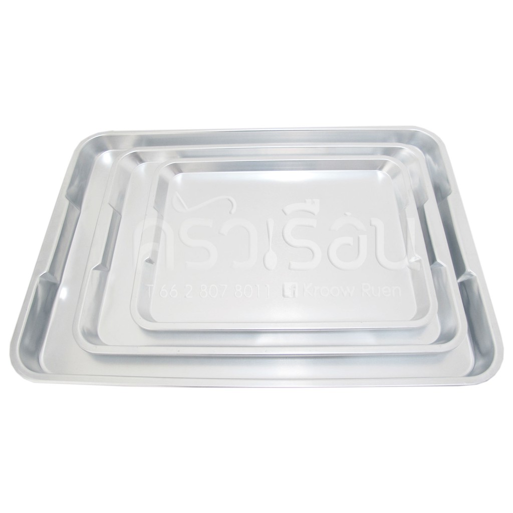 จระเข้ ถาดเสิร์ฟ อลูมิเนียม ราคาต่อใบ ตามขนาดที่เลือก ถาดอบ ถาดจระเข้ ถาดอาหาร