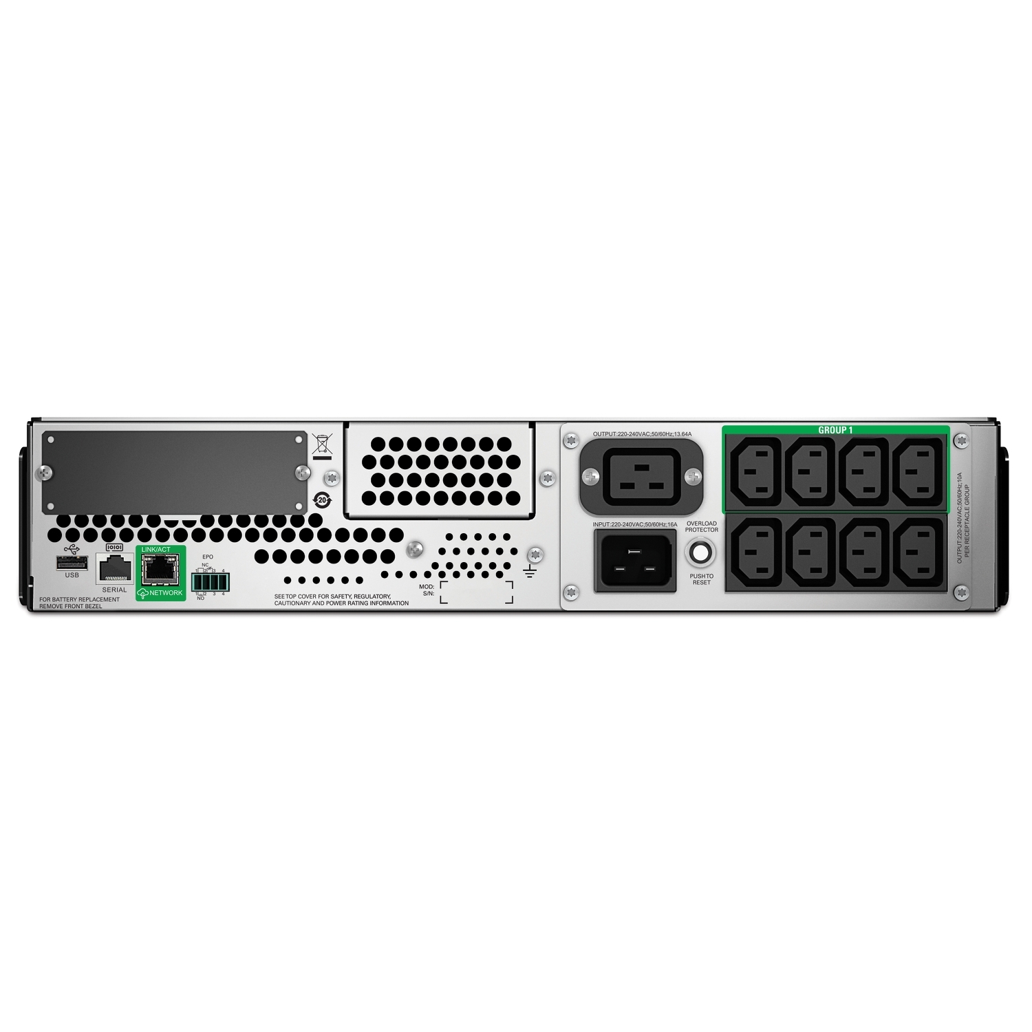 APC Smart-UPS, Line Interactive, 3kVA, Rackmount 2U, 230V, 8x IEC C13+1x IEC C19 outlets, SmartConnect Port+SmartSlot, AVR, LCD SMT3000RMI2UC