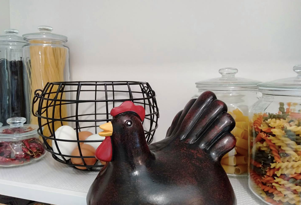 ตะกร้าใส่ไข่ ใส่ผักผลไม้ ลายแม่ไก่ตัวอ้วน