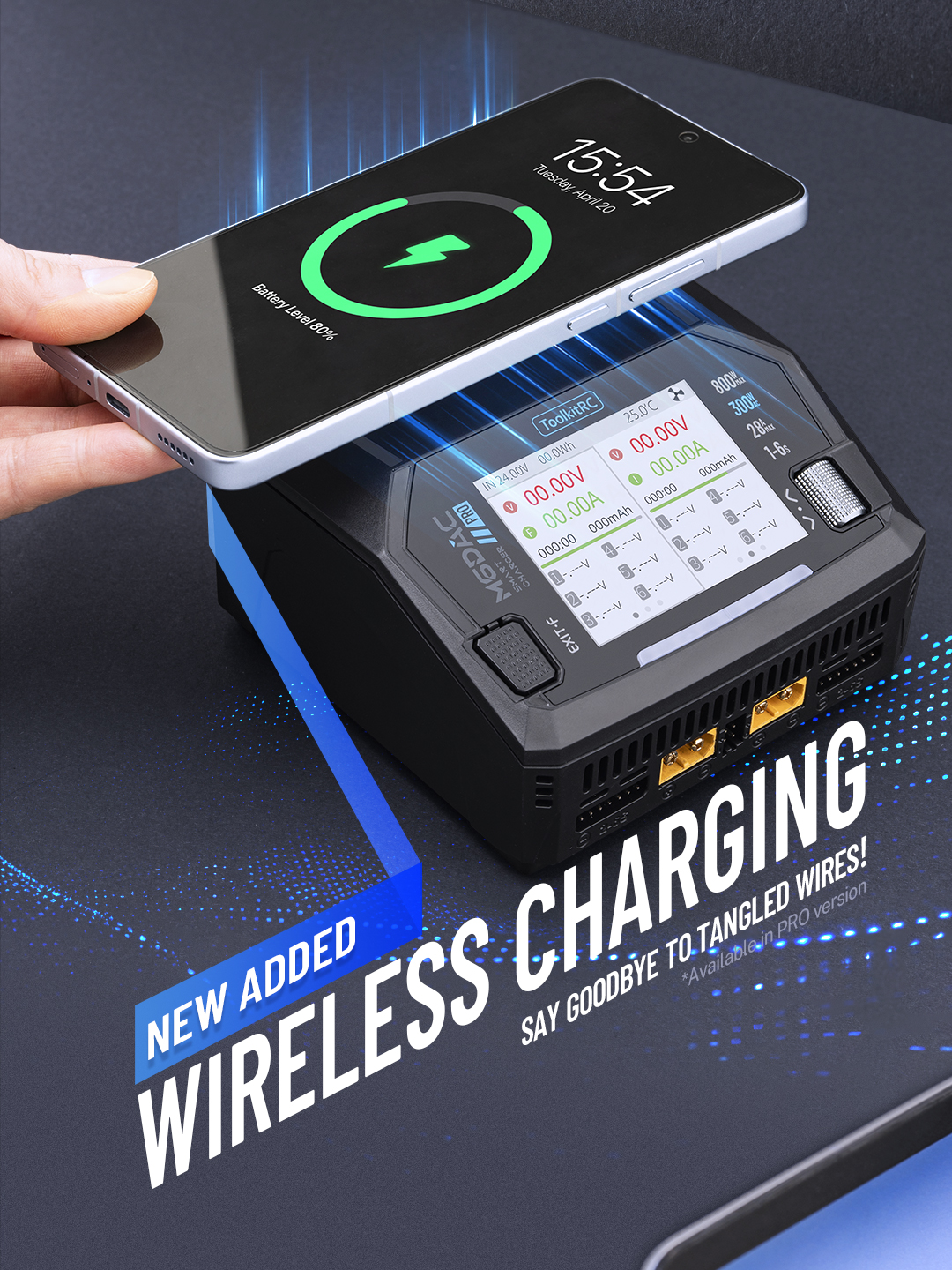 ToolkitRC M6DAC PRO V2 Dual Channel Smart Lipo Battery Charger Discharger AC 300W DC 800W 16A 1-6S LiHV LiPo PD65W Drone