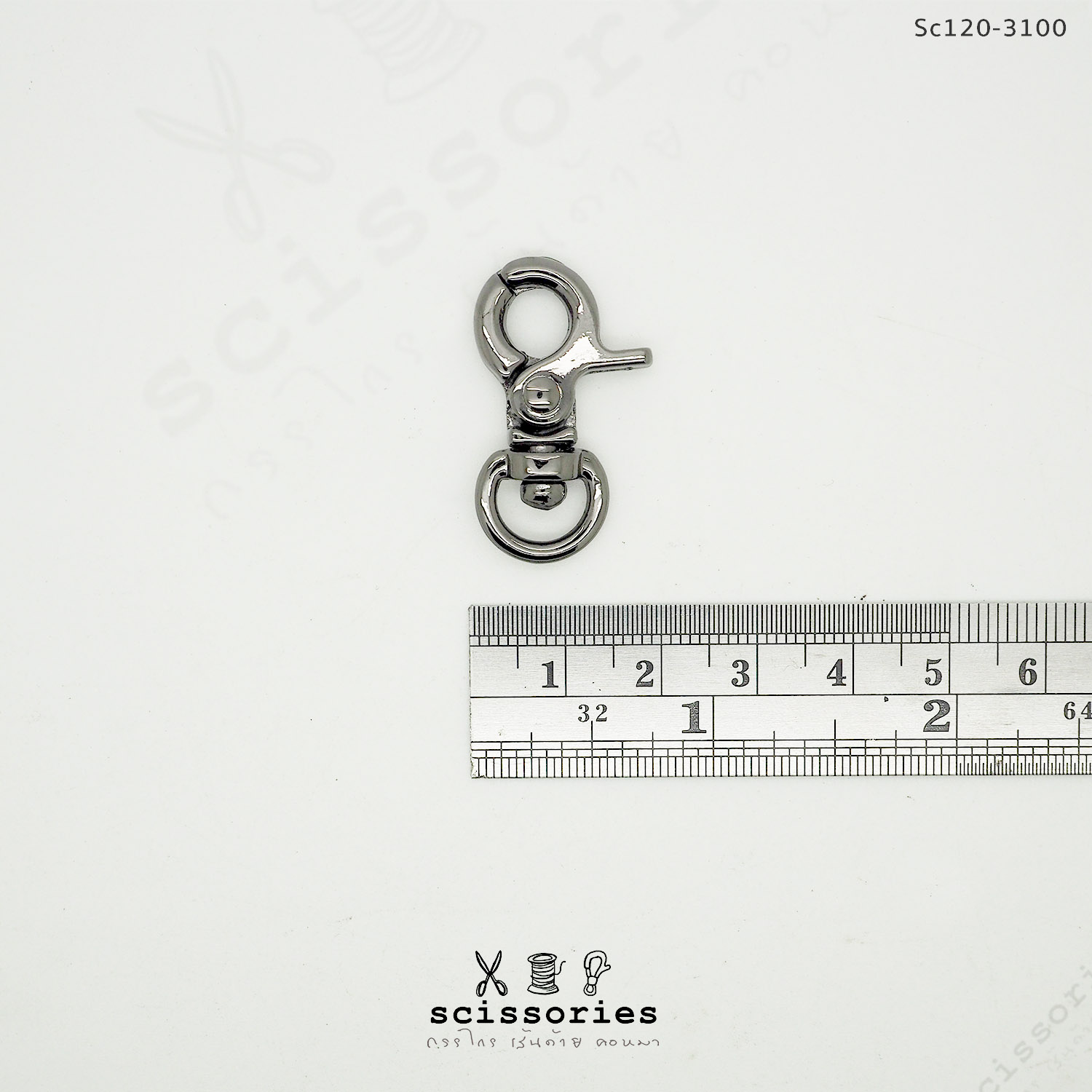 คอหมาเกี่ยว 1 cm สีบอนด์ดำ/2 ตัว