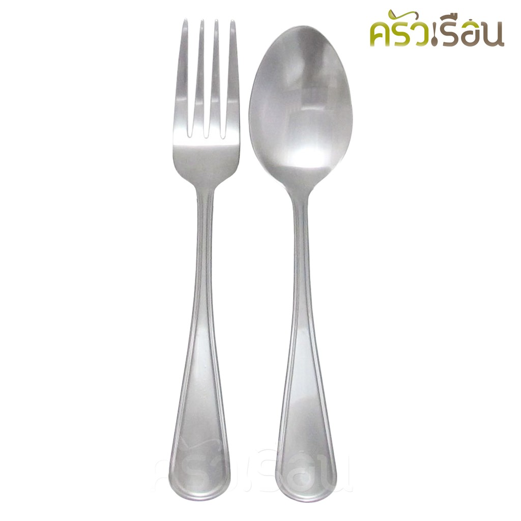 Double Apples ช้อนส้อม สเตนเลส ลาย 857 ขนาด 19 ซม. 1 คู่