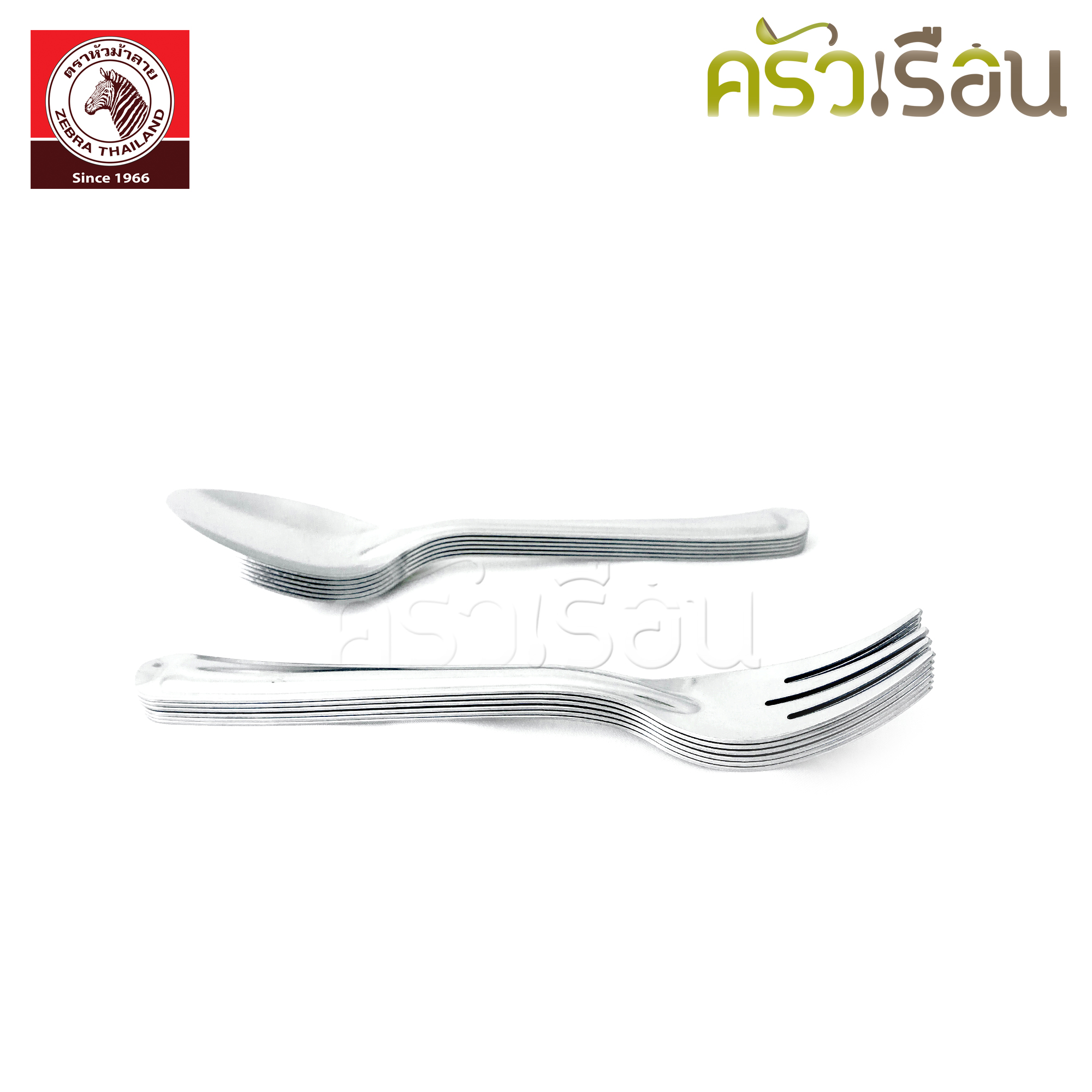 ZEBRA Leelawadee Fork & Spoon Set, stainless steel 430, 6 pairs 100030