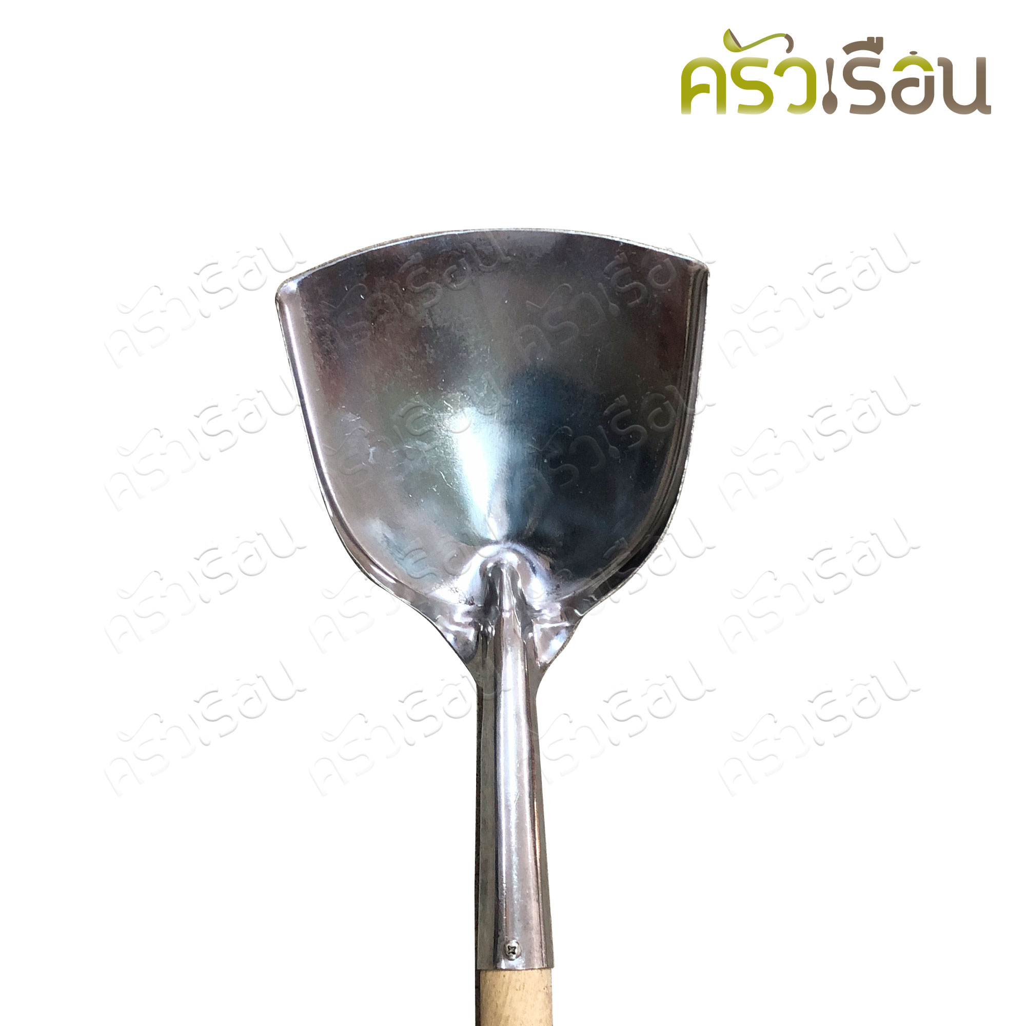 สามดาว ตะหลิว เหล็ก ใหญ่พิเศษ เบอร์1 ด้ามไม้ กว้าง 6.9 นิ้ว ยาว 1.1 เมตร