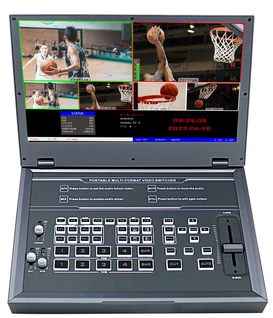 DeviceWell HDS9325: เครื่องสลับสัญญาณวิดีโอ 5 ช่อง แบบ All-in-One รองรับ 4K Input พร้อม Live Streaming, บันทึก และ Keying ขั้นสูง