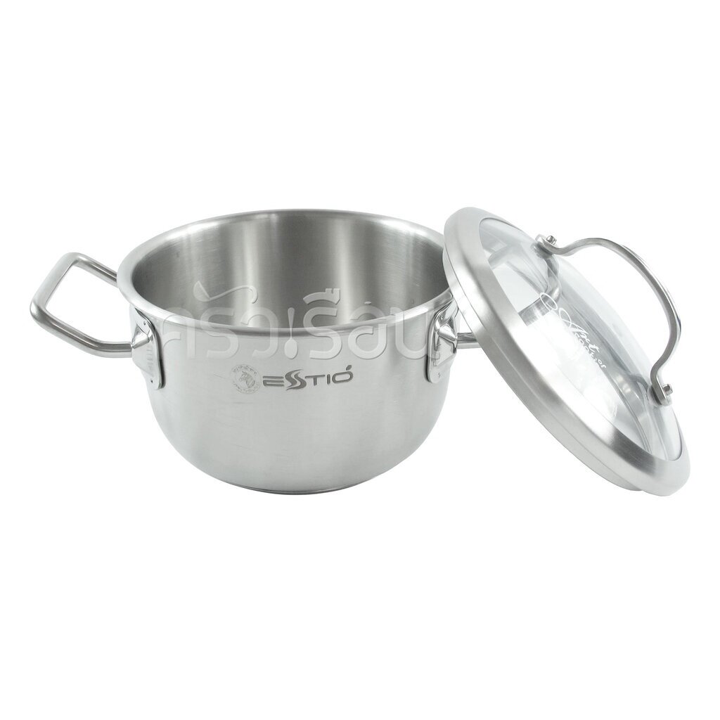 ตัวโชว์ Zebra หม้อหุงต้ม Estio Pro ฝาแก้ว ใช้กับเตาแม่เหล็กไฟฟ้าได้ เตา induction และทุกหัวเตา หม้อม้าลาย