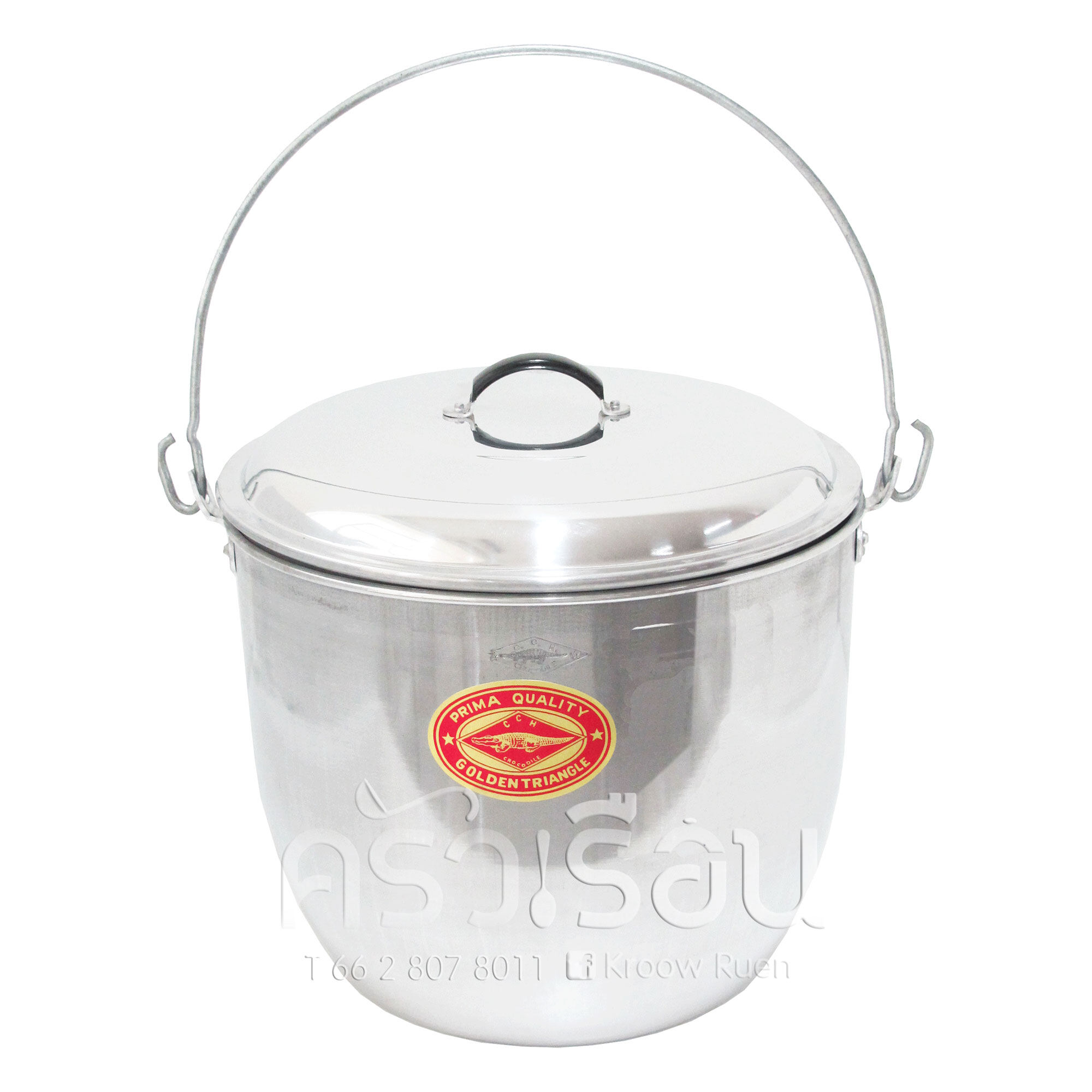 จระเข้ หม้อหิ้ว อลูมิเนียม 20 ซม. ความจุ 3.5 ลิตร ตราจระเข้ หม้อหูหิ้ว หม้ออวย