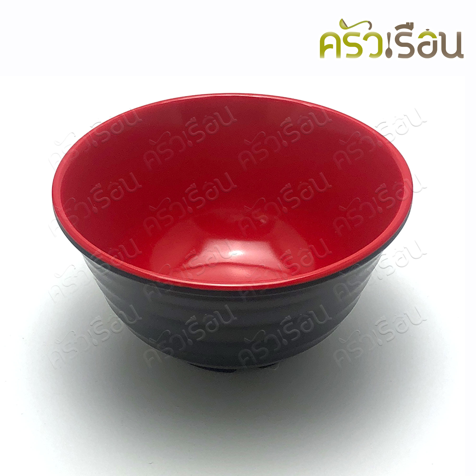 SB [ ราคาต่อชิ้น ] จาน ชาม ช้อนปลายงอ เมลามีน สีดำแดง