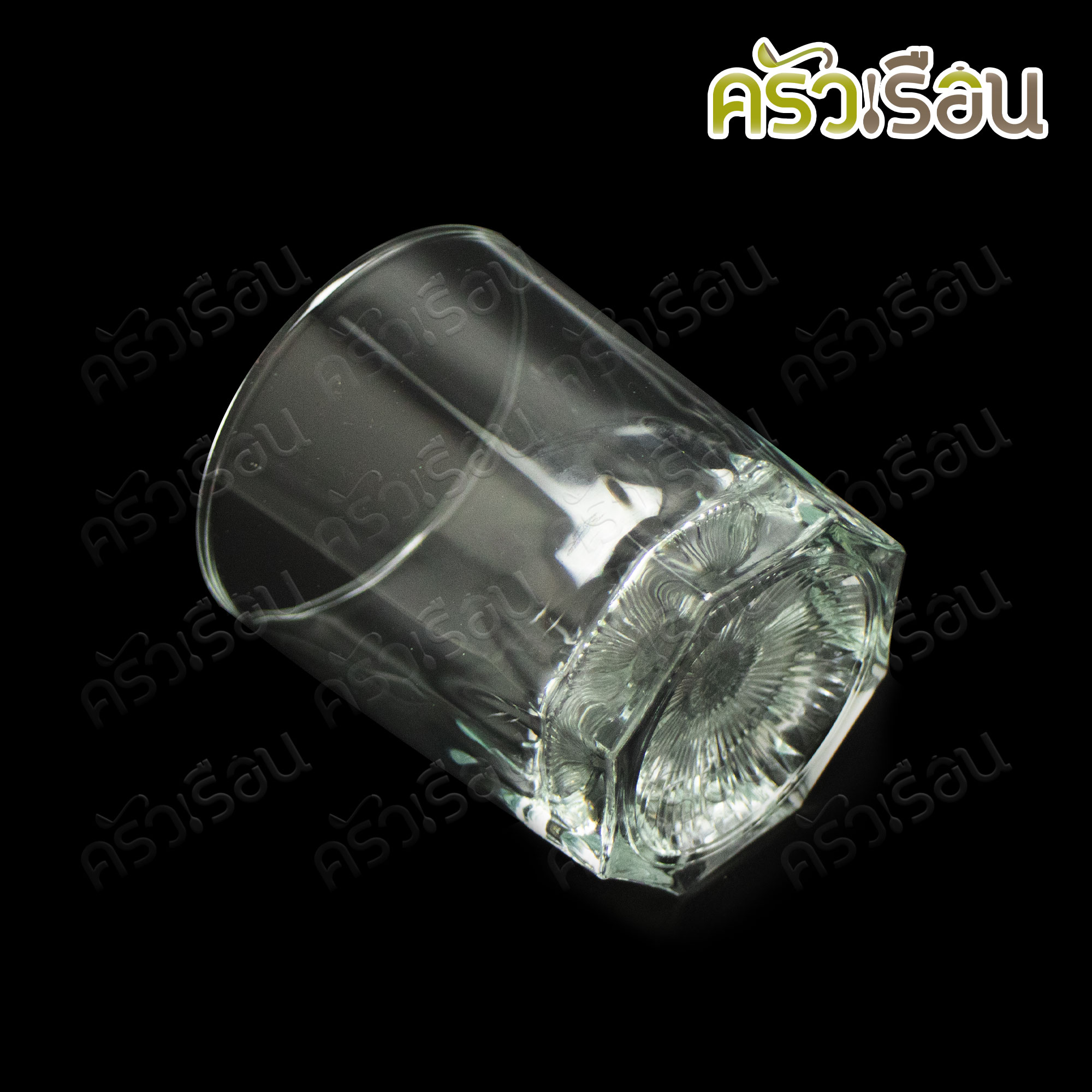 LUCKY GLASS แก้วน้ำ ก้นเพชร 9.1 oz. (260 ml.) Crown Tumbler LG-101509 (15) TD 7.5 x BD 7.0 x H 8.7 cm.