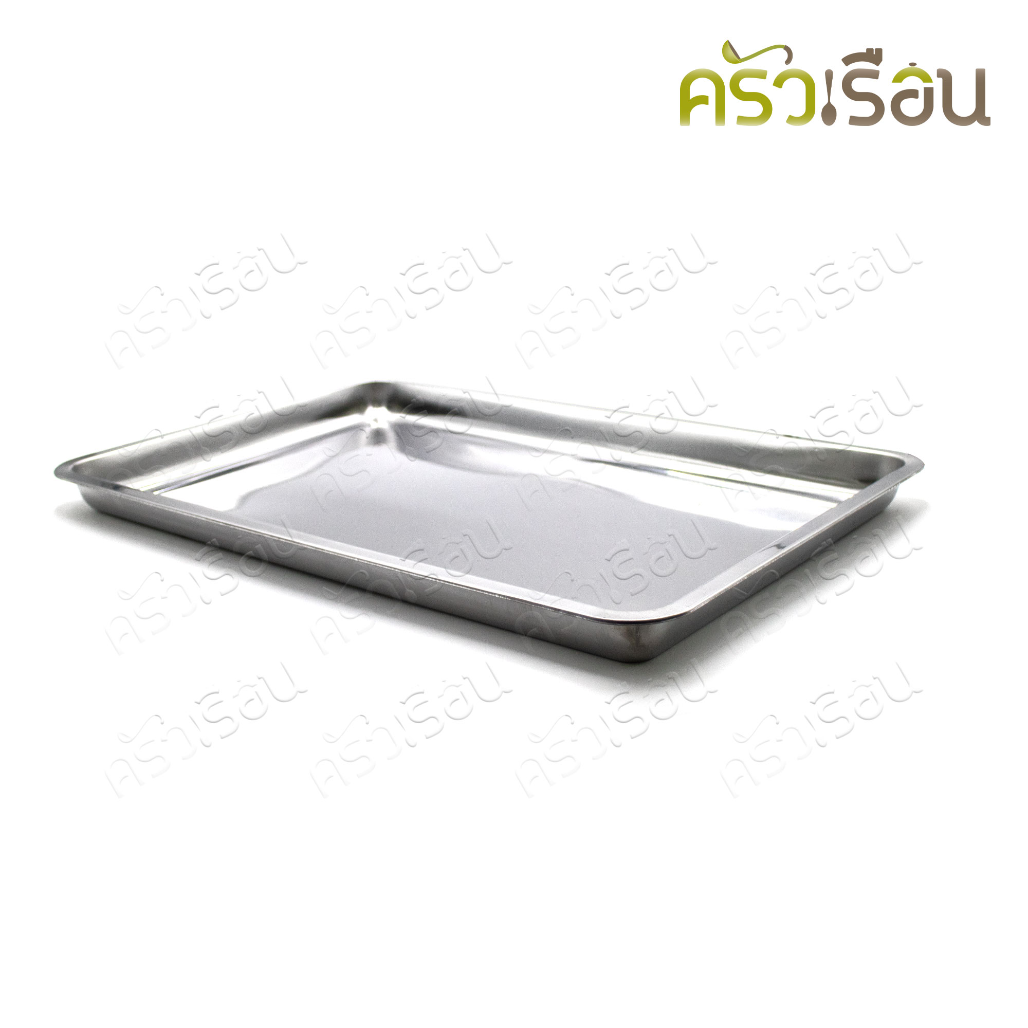 FOFO ถาดเหลี่ยม + ถาดรู สเตนเลส [ ราคาต่อชุด ถาดรู+ถาดรอง ] Frying tray, drain oil.
