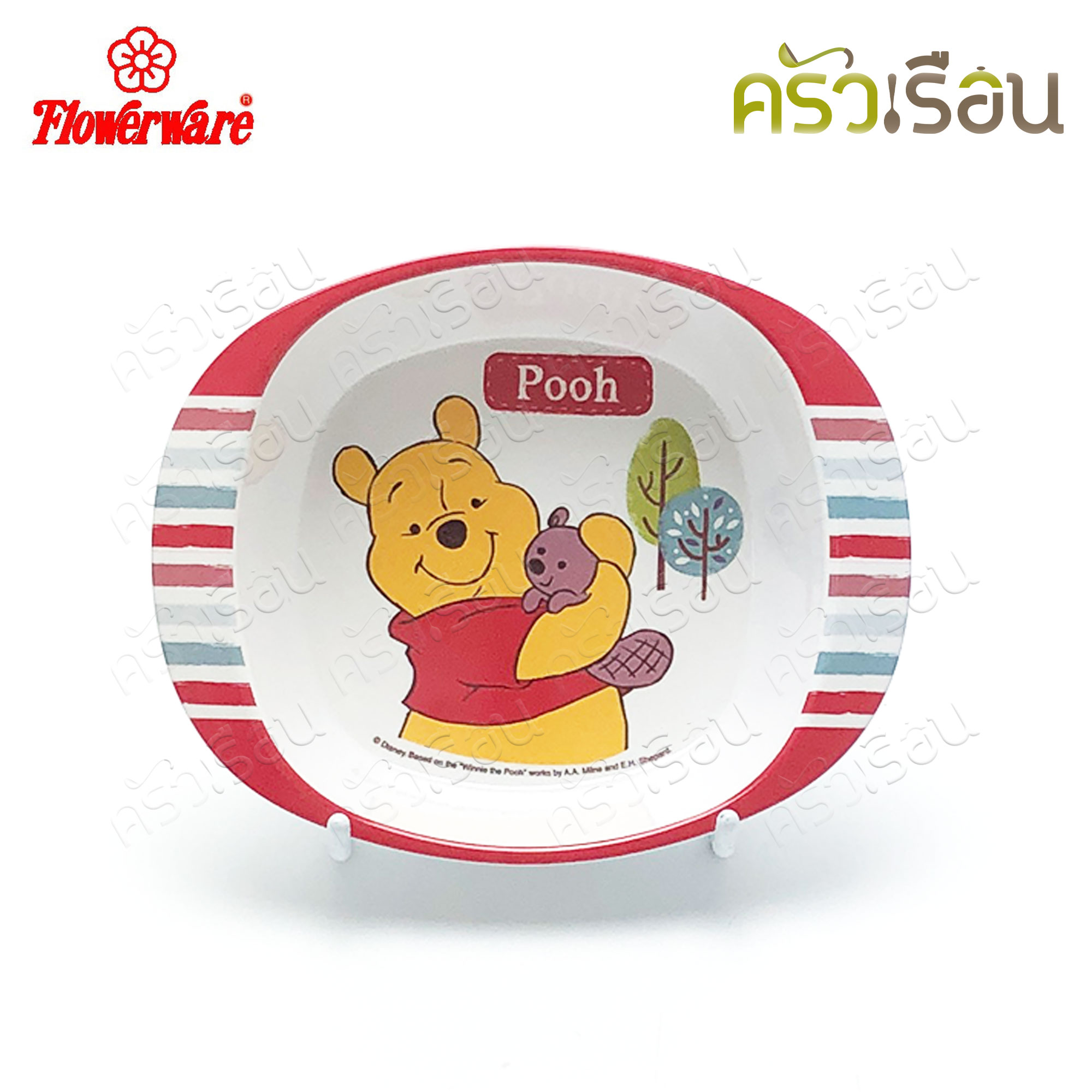Flowerware ลายหมีพูห์ วู้ดแลนด์ Pooh Woodland [ ราคาต่อชิ้น ] ชาม หรือ ช้อนส้อม หรือ แก้วน้ำ เมลามีน