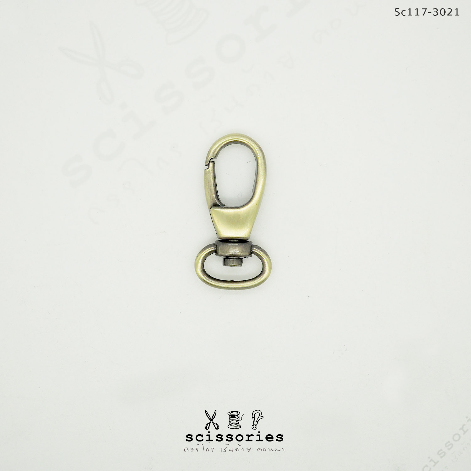 คอหมาเกี่ยว 1.2 cm สีเหลืองขัด /2 ตัว