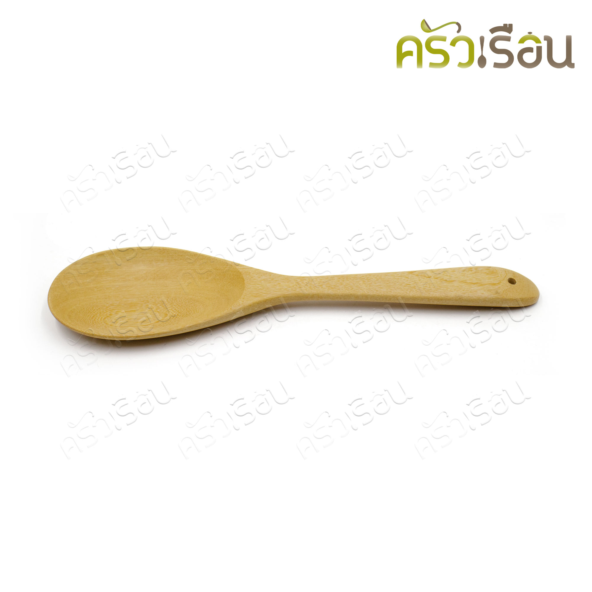 CPK wooden ladle, long face, length 28 x 7 cm.
