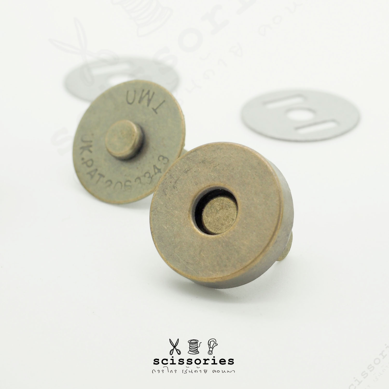 แม่เหล็ก หนา หน้าเรียบ 18 MM สีเหลืองดำ/2ตัว