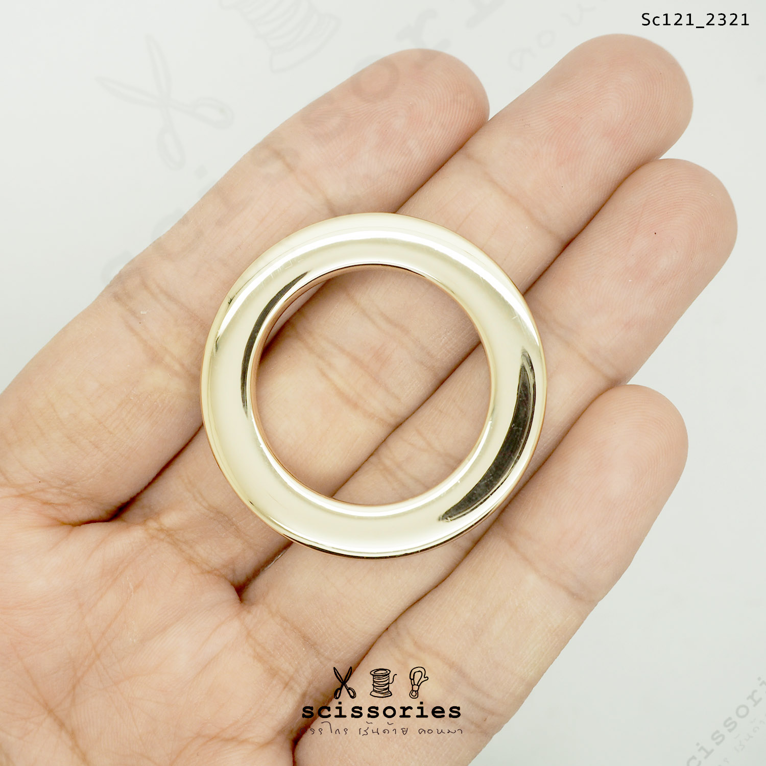 ห่วงวงกลม 2.5 cm. สีทอง/2 ตัว