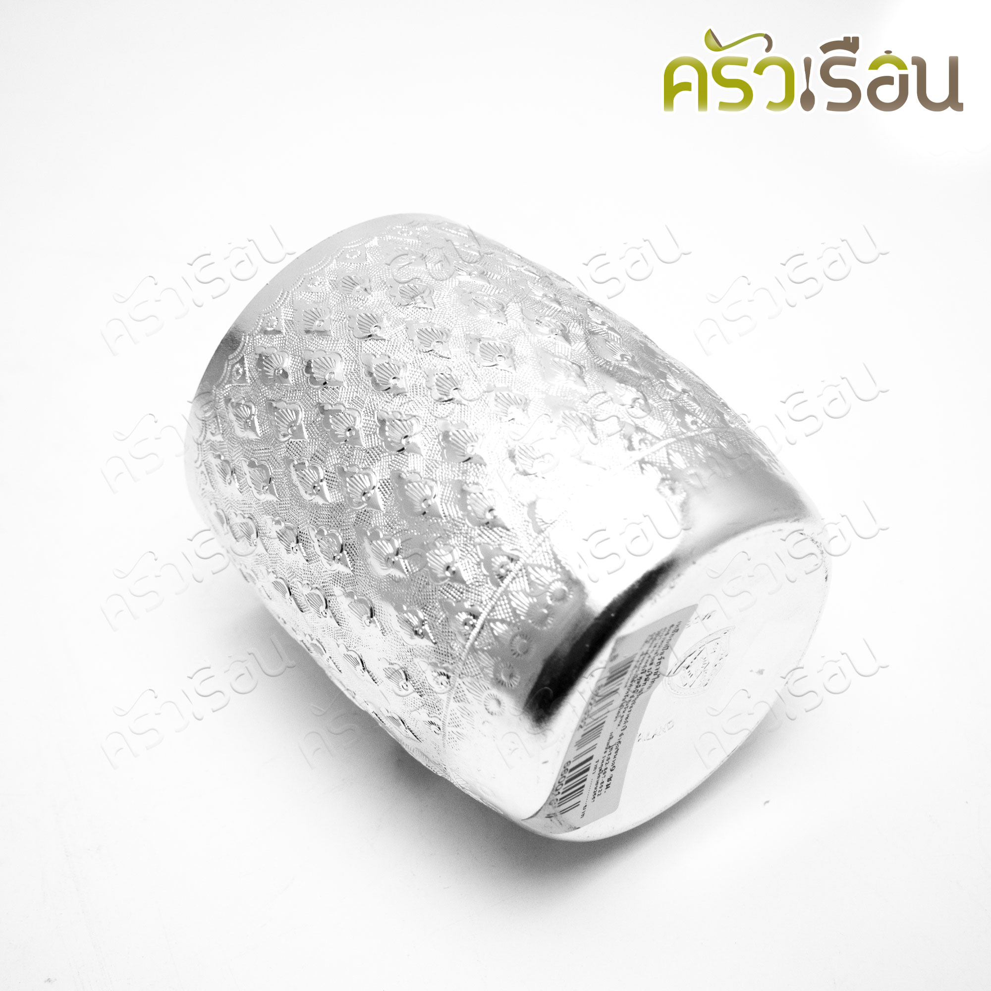 Diamond Brand เหยือกเบียร์ อลูมิเนียม ลายไทย หูแบน 9 ซม. ตราเพชร แก้วน้ำ ถ้วยน้ำ แก้วเบียร์ เหยือกเบียร์ลายไทย