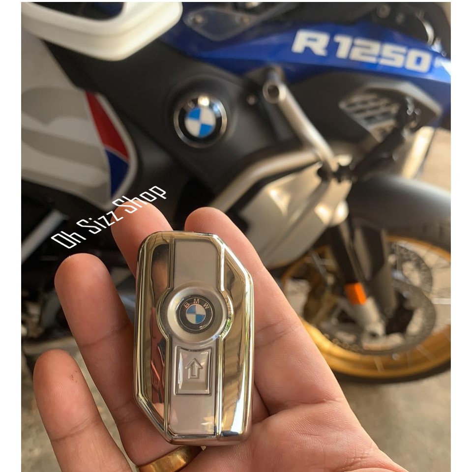 เคสกุญแจรีโมทรถมอเตอร์ไซต์ BMW แบบฝาปุ่มใส (TPU Key Cover with with PC Transparent Push button Guard) BMW Key Sets Model BMW F850 \ 750GS K1600R1200GS
