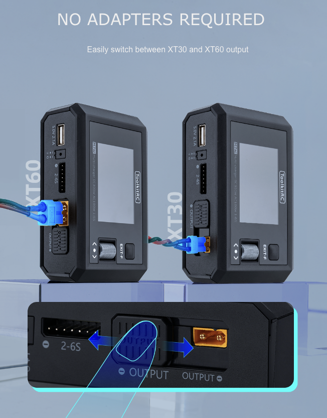 ToolKitRC M7AC M7 AC 200W 15A 2-6S DC Smart Charger with XT60 & XT30 Plug เครื่องชาร์จแบตเตอรี่ LiPo LiHV LiFe Lion
