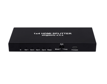 1x4 HDMI Splitter 4K 18G HDR EDID Supports 3D