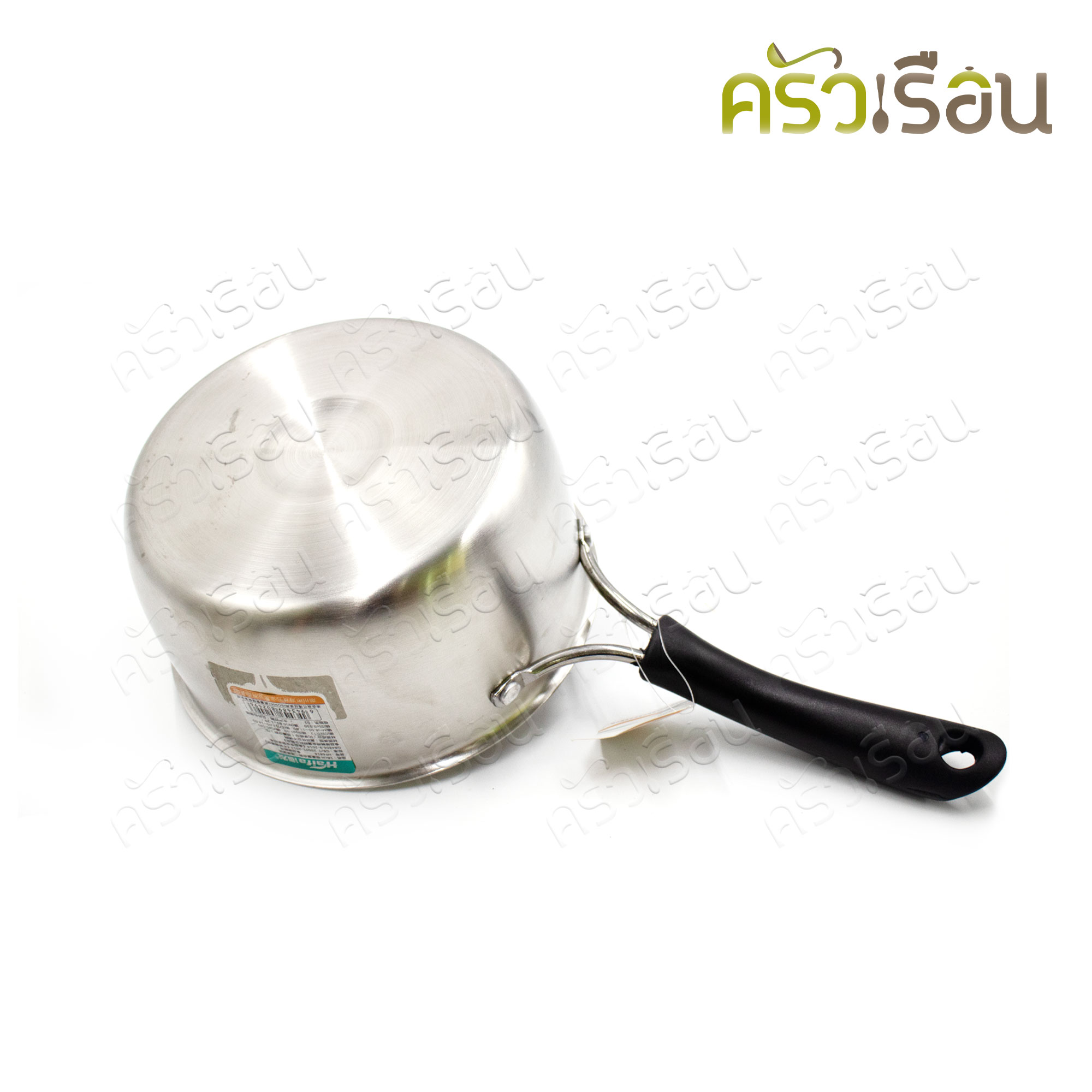 Haifa หม้อด้าม สเตนเลส มีชั้นนึ่ง 18 ซม. ฝาแก้ว [ หม้ออุ่น หม้อนึ่ง หม้อหาง ]