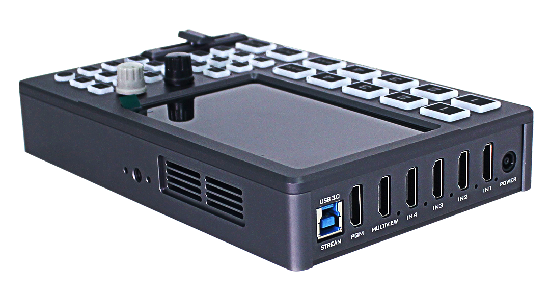 DeviceWell HDS8301: เครื่องสลับสัญญาณวิดีโอ 4 ช่อง All-in-One รองรับ 4K Input พร้อม Live Streaming, บันทึก และเอฟเฟกต์ 100+ รูปแบบ