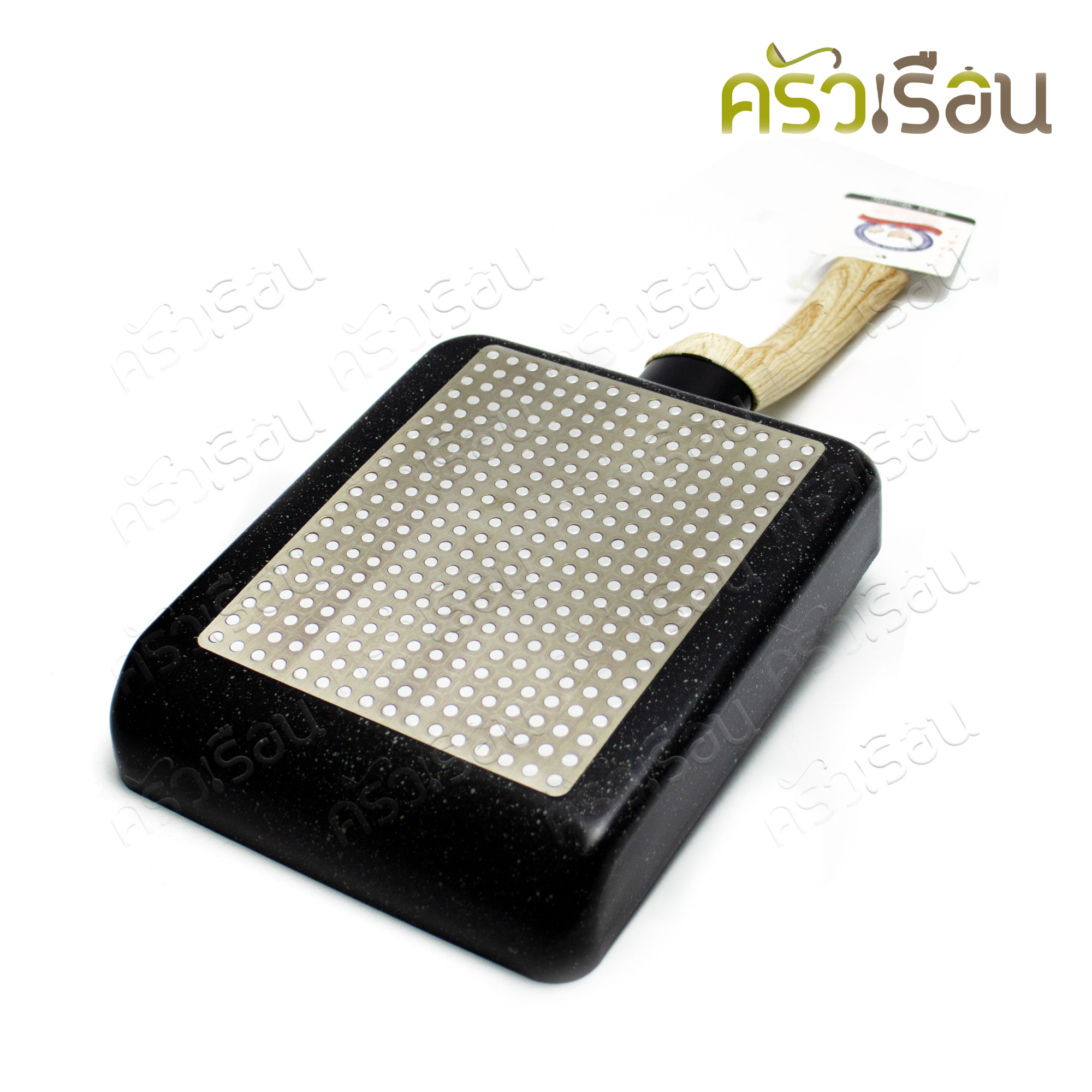 CPK กระทะไข่ม้วน เหลี่ยม เคลือบเทฟล่อน 18 x 15 ซม. ใช้กับเตาแม่เหล็กไฟฟ้าได้ Induction cooker กระทะเคลือบเทฟล่อน