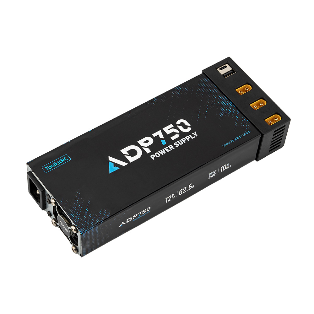 ToolkitRC ADP ADP750 750W 12V 62.5A 100-240V AC to 12V DC power supply จ่ายไฟอัจฉริยะ 7 พอร์ต มีพัดลม ToolkitRC M6D M7