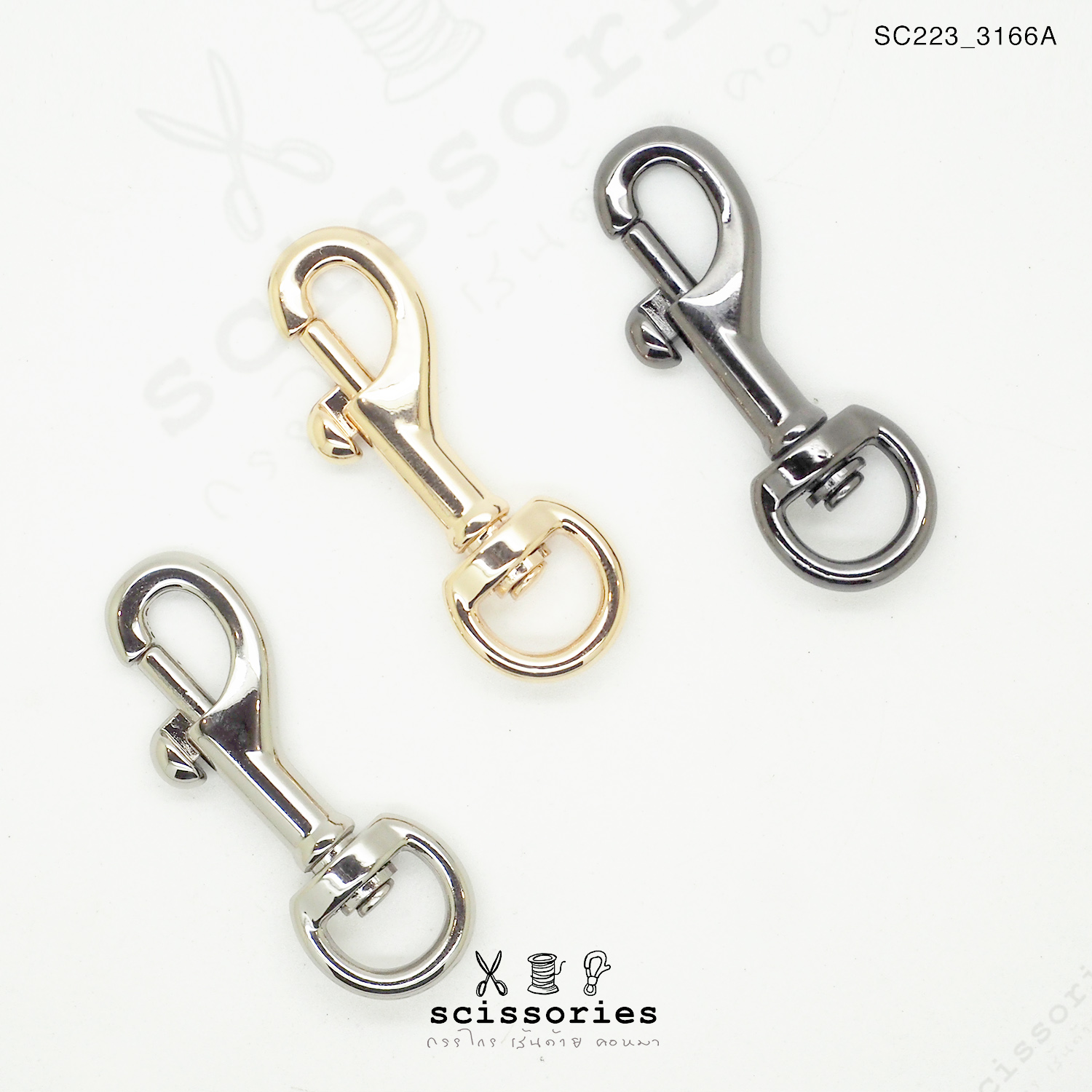 คอหมาเกี่ยวฐานห่วง สีเงิน2ตัว