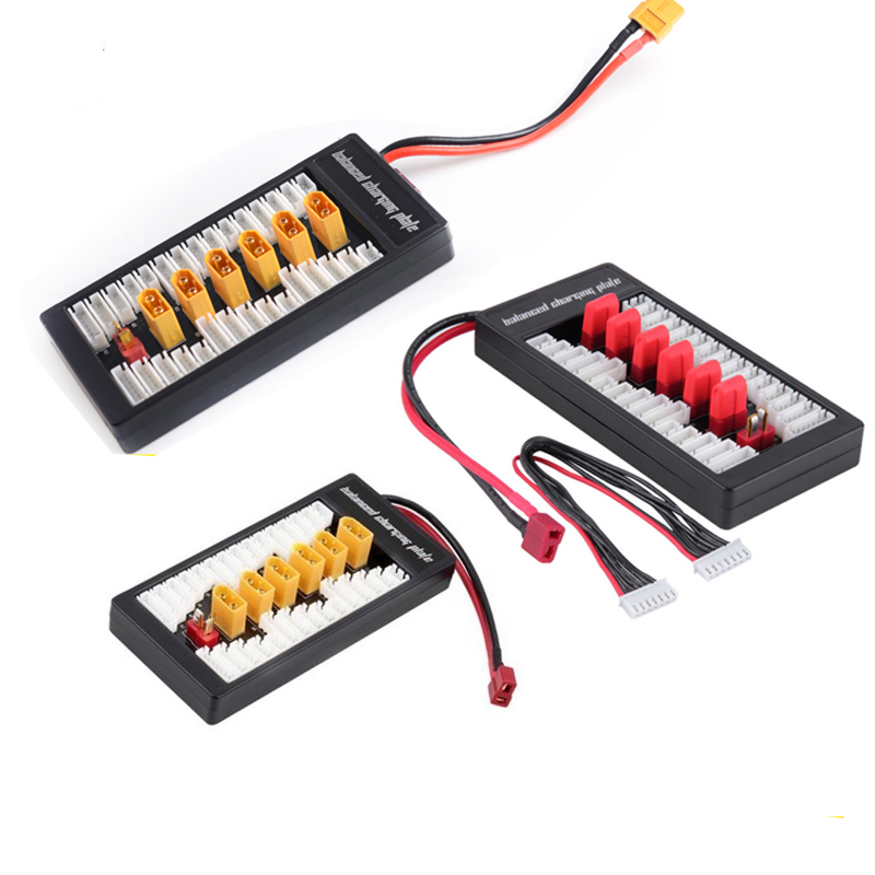 IMAX B6ac LiPo Parallel Battery Balance Charger Board บอร์ดขยายช่องชาร์จแบต 2S-6S XT60 T-Plug Plate 6 Poart