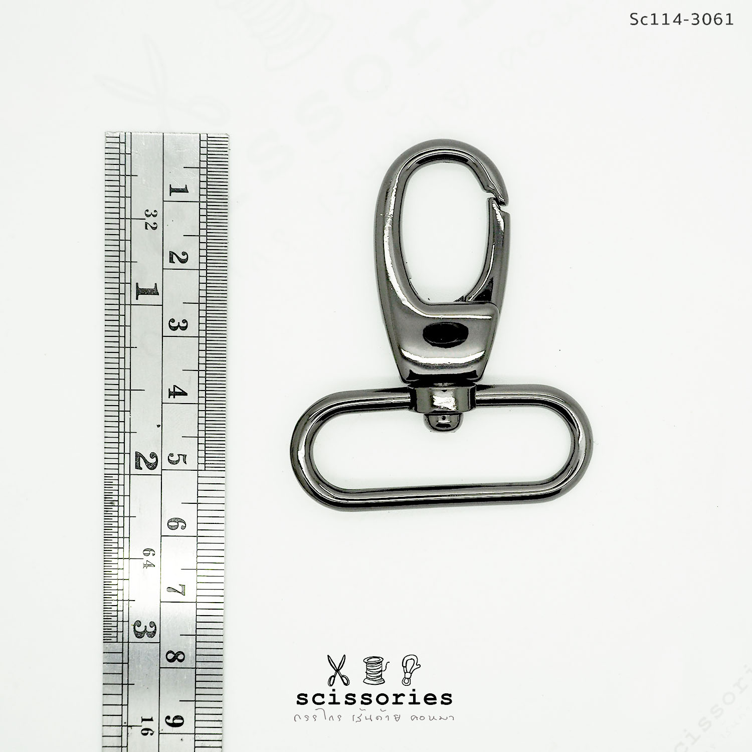 คอหมาเกี่ยว 1.2 นิ้ว สีบอนด์ดำ 2ตัว เกรด A