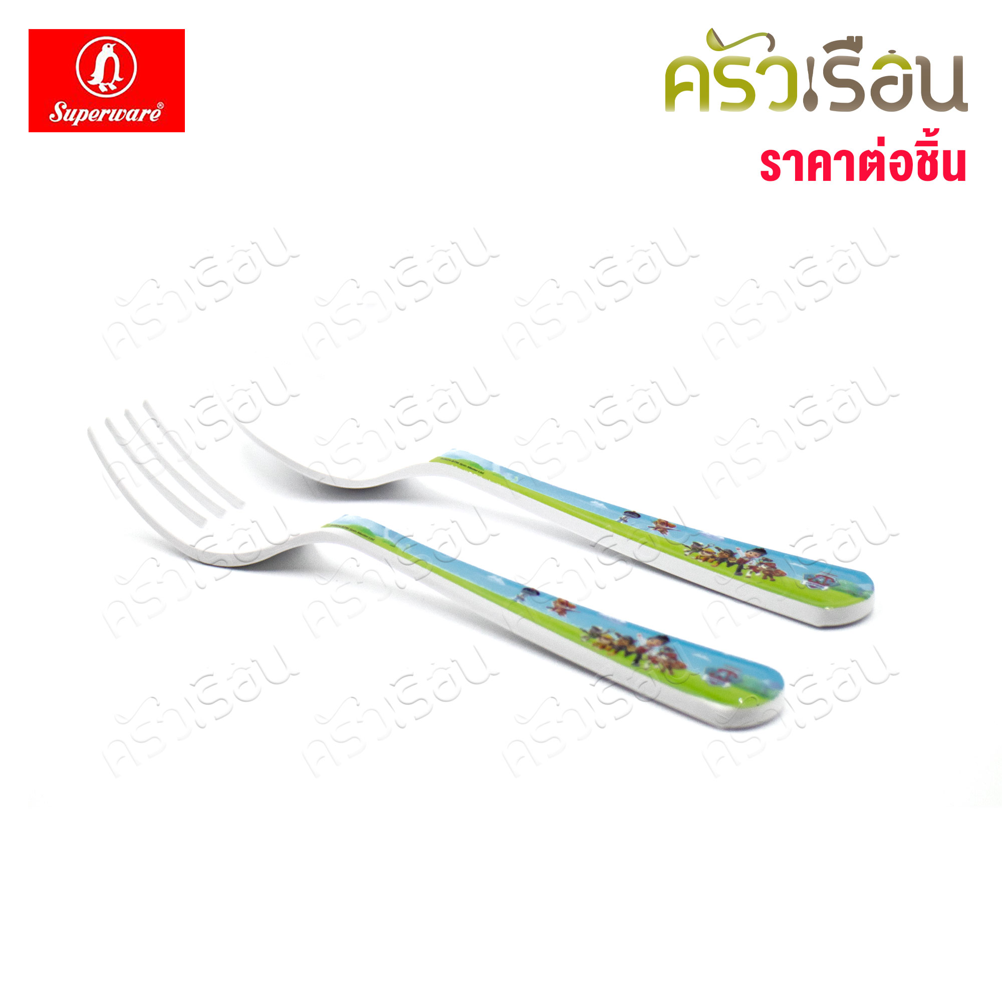 Superware ลาย PAW Patrol [ ราคาต่อชิ้น ] จาน หรือ ชาม หรือ ช้อนส้อม หรือ แก้วน้ำ เมลามีน พาว พาโทรล