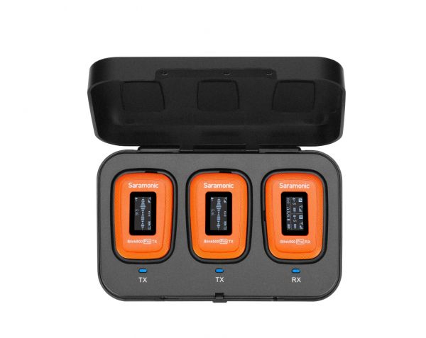 Saramonic Blink500 Pro B2-O Limited ไมโครโฟนไร้สาย คลื่น2.4GHz สำหรับกล้องและสมาร์ทโฟน (1ตัวรับ2ส่ง)