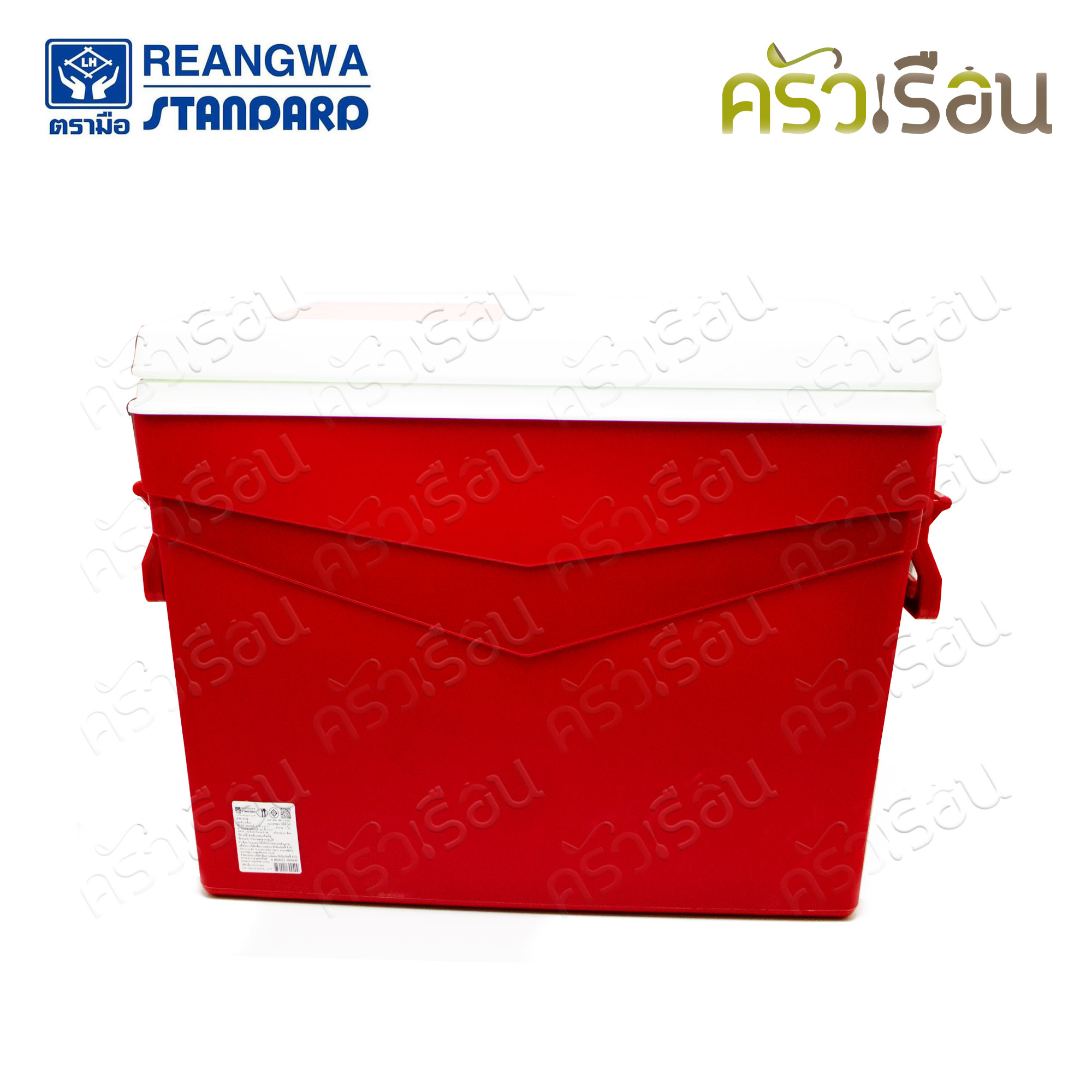 Reangwa Standard กระติก เหลี่ยม สีแดง 32 ลิตร 32.5 x 51.5 x 36.5 ซม. RW3004 ถังแช่ กระติกน้ำแข็ง Hot and Cold Insulated Cooler Snow Bank