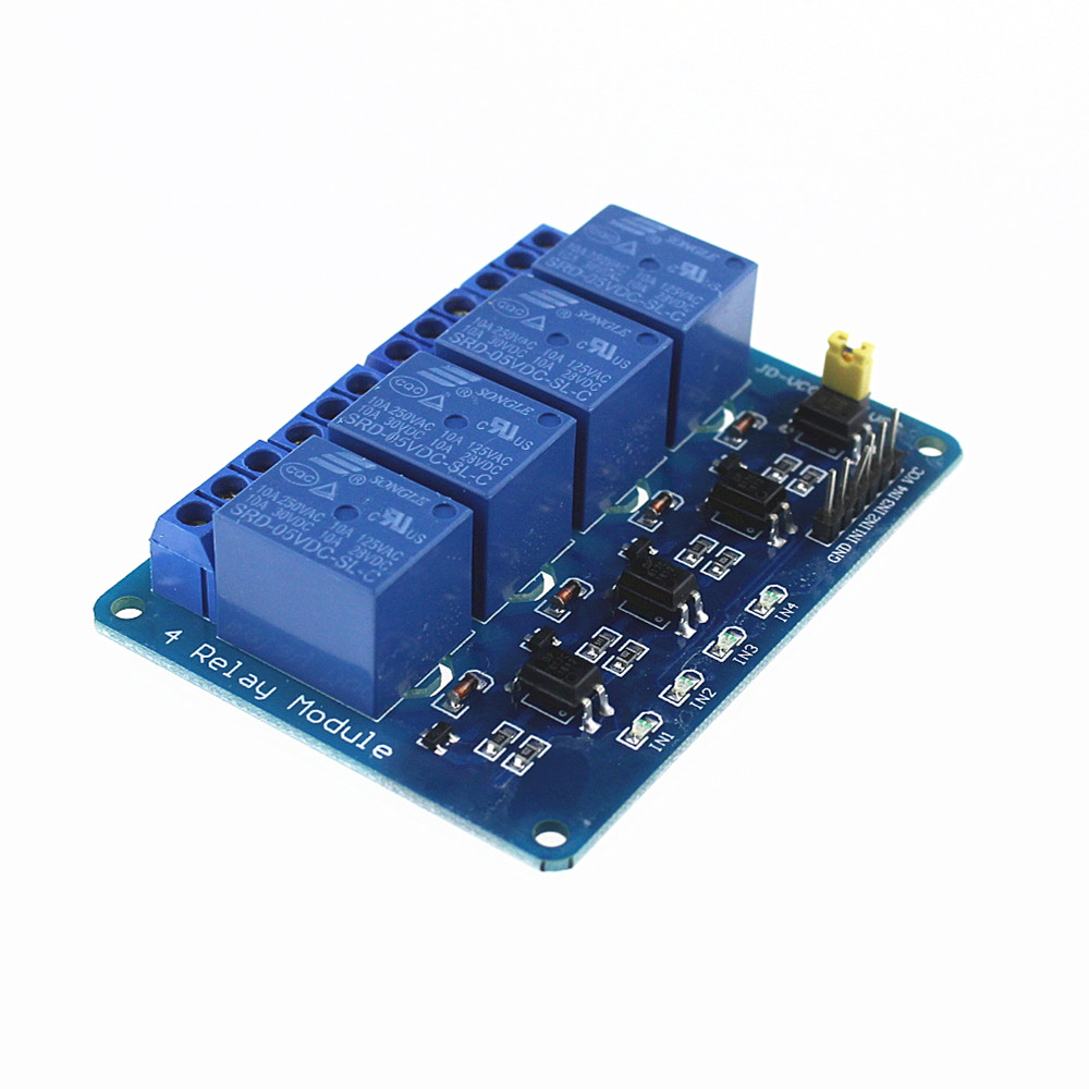 4 channel relay module 4-channel relay control board with optocoupler. Relay Output for arduino