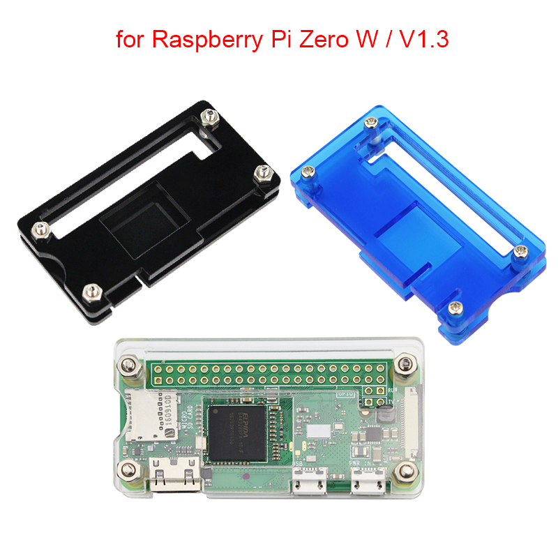 Raspberry Pi Zero W Acrylic Case for RPI Zero Box Clear Color Cover Shell Enclosure Cases also for Raspberry Pi Zero V1.3 (สีใส)
