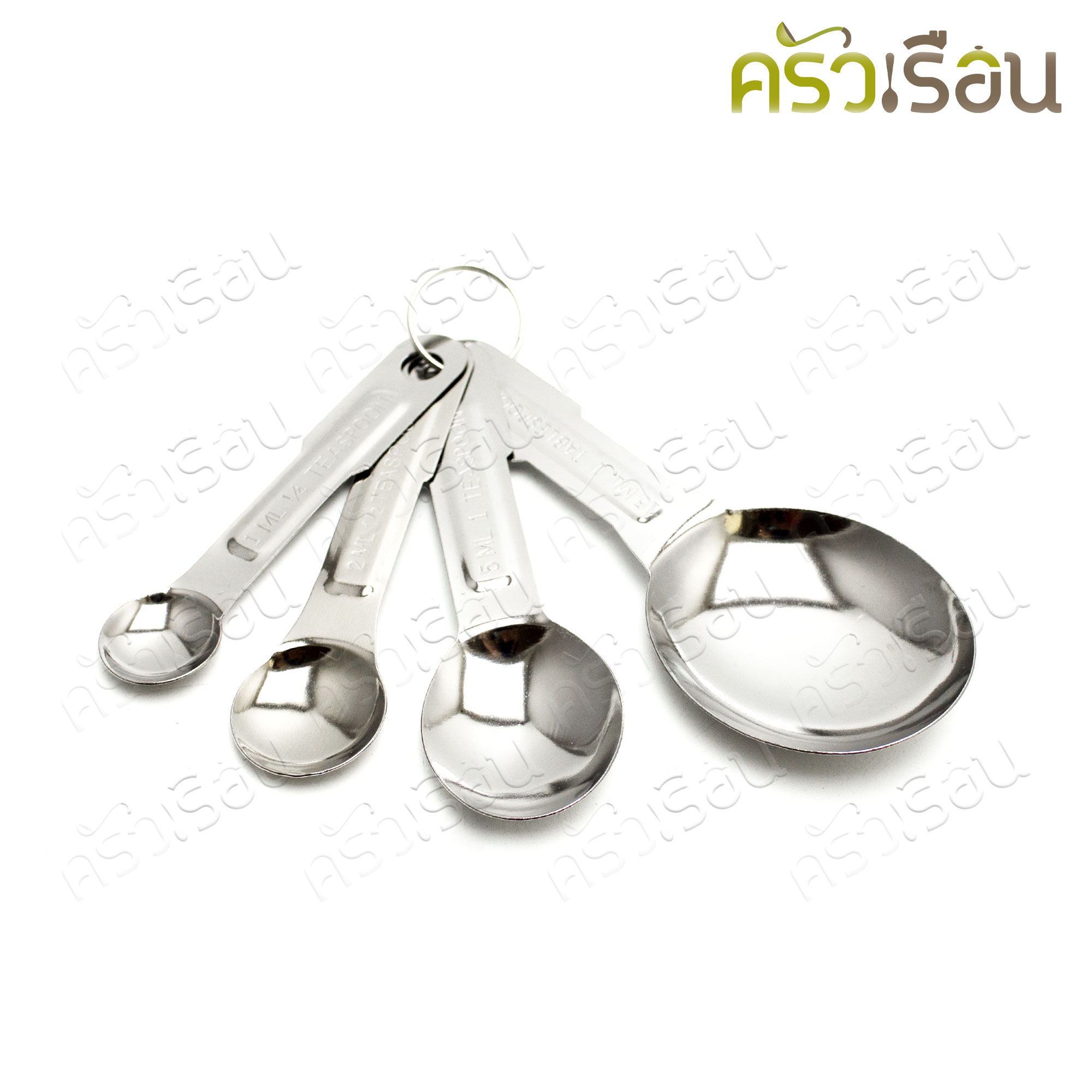 US ชุดช้อนตวง สแตนเลส 4 ขนาดต่อชุด MSS-105 ช้อนตวง
