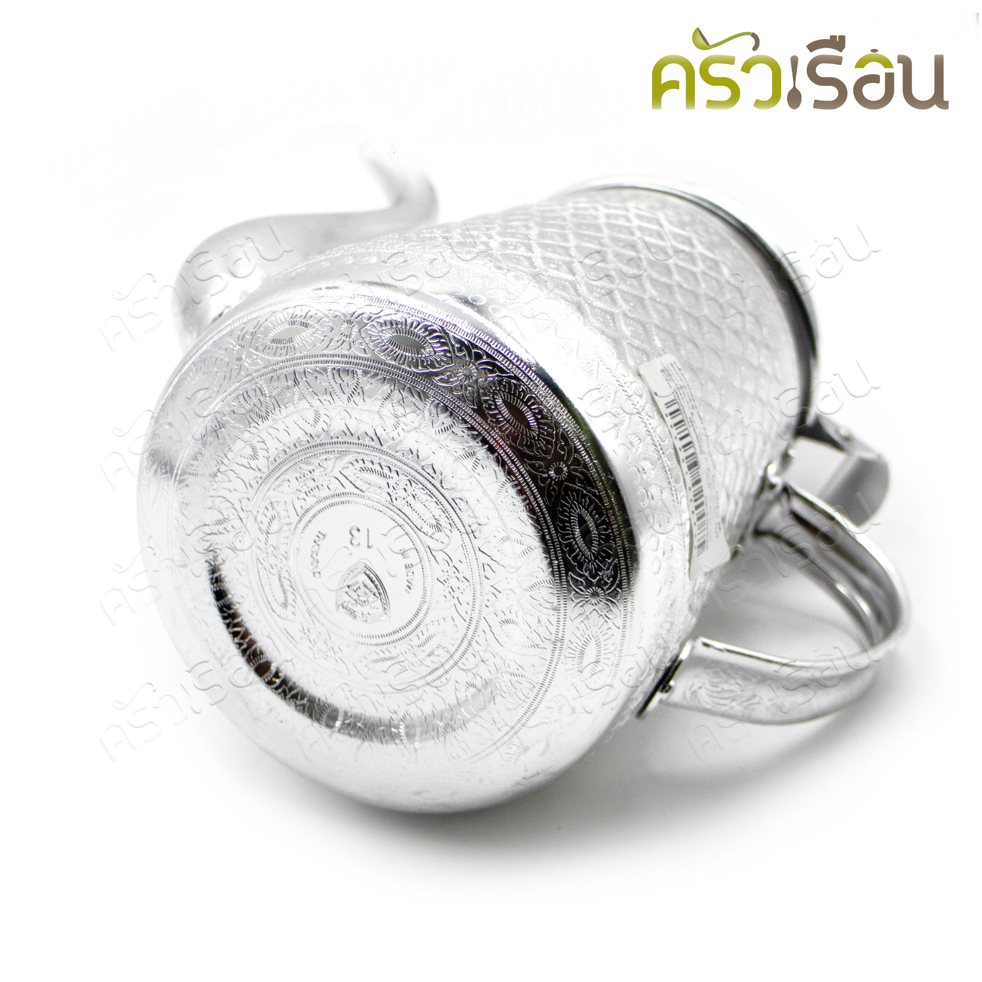 Diamond brand กาน้ำ อลูมิเนียม ทรงกรวย ฝาบานผับ ลายไทย ก้น Ø 13 ซม. ความจุ 2 ลิตร ตราเพชร A 513 L
