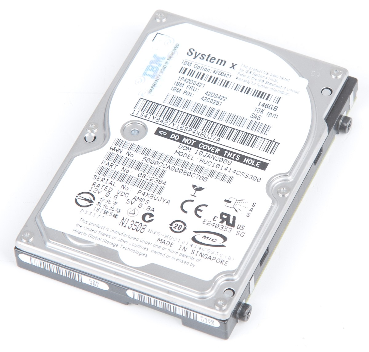 (42D0422) ขาย - จำหน่าย - จัดซื้ออะไหล่ - ราคาถูก IBM 146GB SAS 10Krpm 2.5 Non Hot Swap FRU