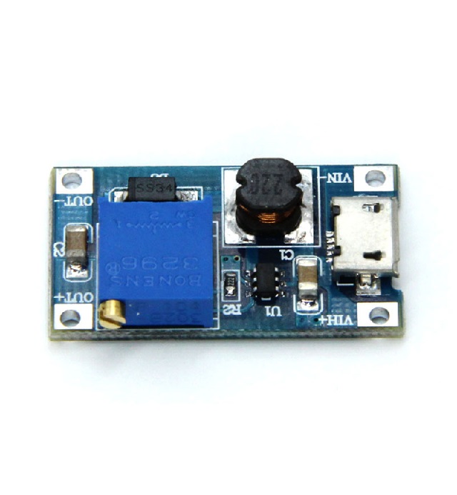 2A booster board, DC-DC step-up module, wide input voltage, 2/24V boost to 5/9/12 / 28V, adjustable 2577