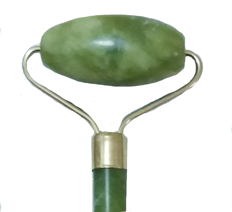 ลูกกลิ้งหยกสองหัวกระตุ้นจุดสะท้อนรีดเซลลูไลท์ (Double Jade Facial Acu Roller)