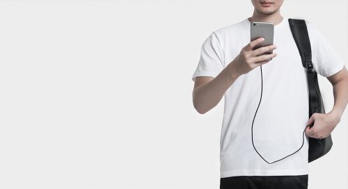 กระเป๋าสะพายหลัง ClickPack Pro กระเป๋ากันขโมยกันกรีด สีดำเทา