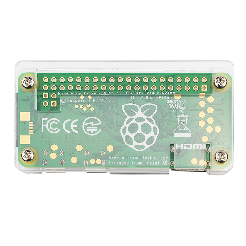 Raspberry Pi Zero W Acrylic Case for RPI Zero Box Clear Color Cover Shell Enclosure Cases also for Raspberry Pi Zero V1.3 (สีใส)