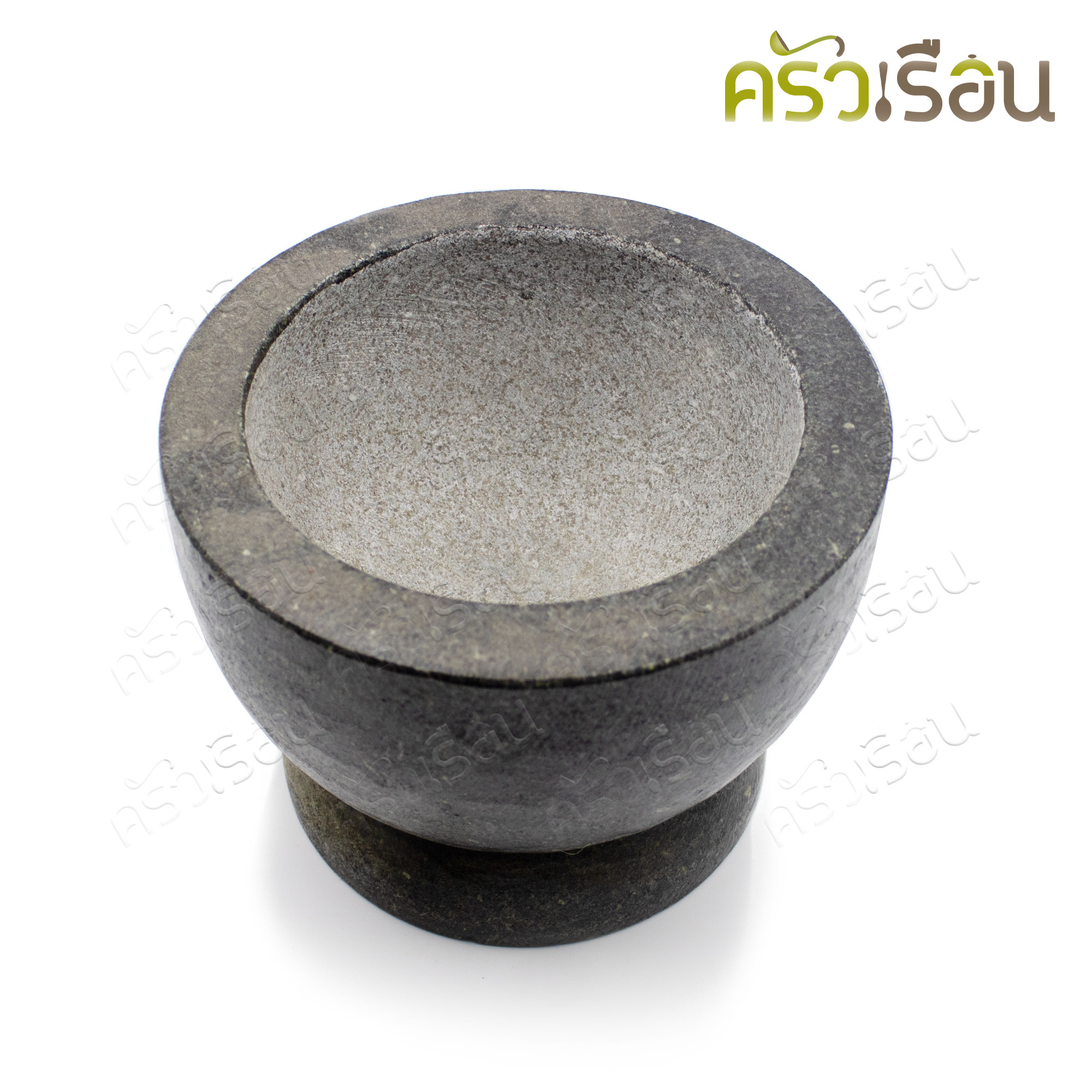 ครกหิน 8 นิ้ว [19 x 14.5 ซม.] + สากหิน [ยาว 20 ซม.]