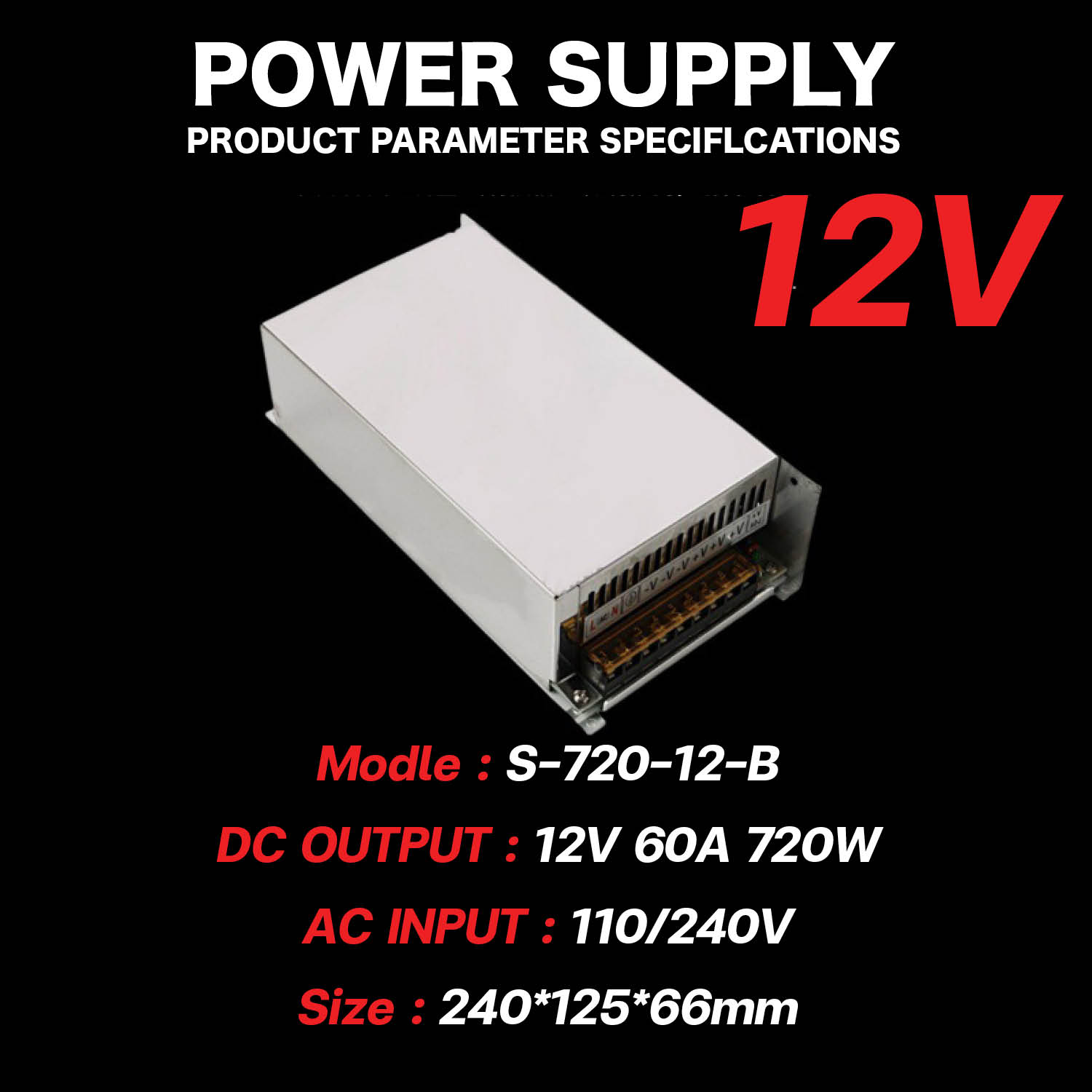 Switching Power Supply มาตฐาน สวิตชิ่งเพาเวอร์ซัพพลาย หม้อแปลง Adapter LED 12V 24V 25A 40A 600W 1000W สวิทช์ไฟ สวิตช์ไฟ