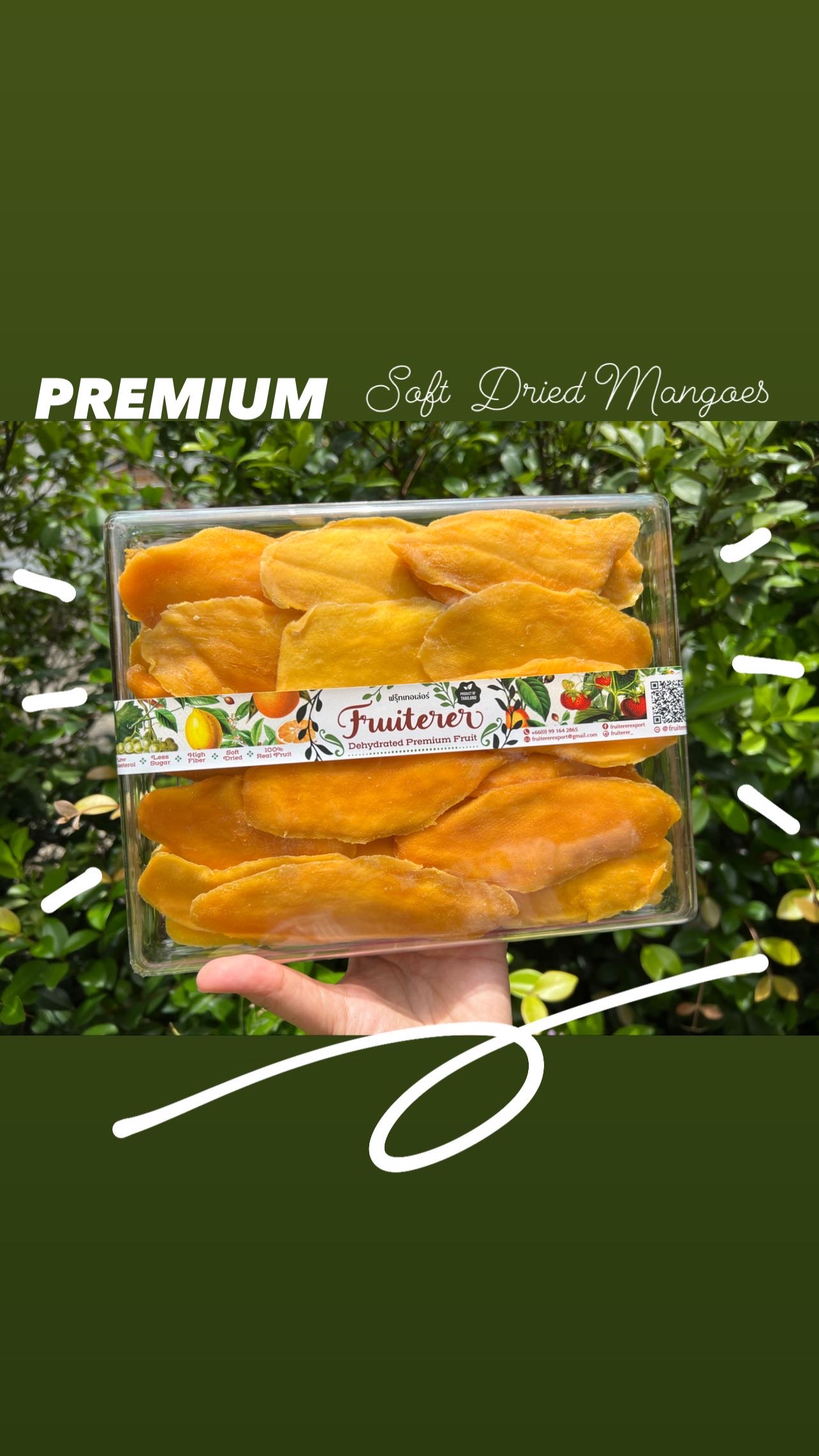 Dehydrated Premium Mangoes 1,000g. มะม่วงแก้วขมิ้นอบ 1,000 กรัม