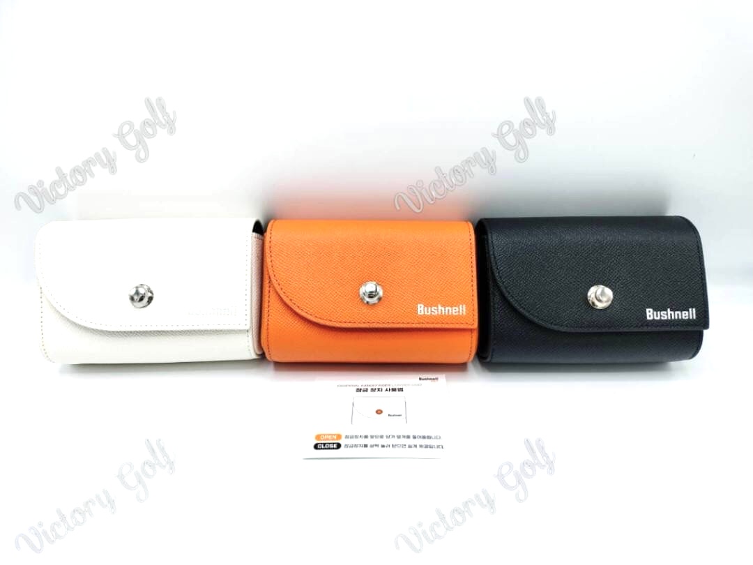 กระเป๋า BUSHNELL Essential Rangefinder Leather Case (หนังวัวแท้) (13* 5* 9.5 CM.) (white , orange)