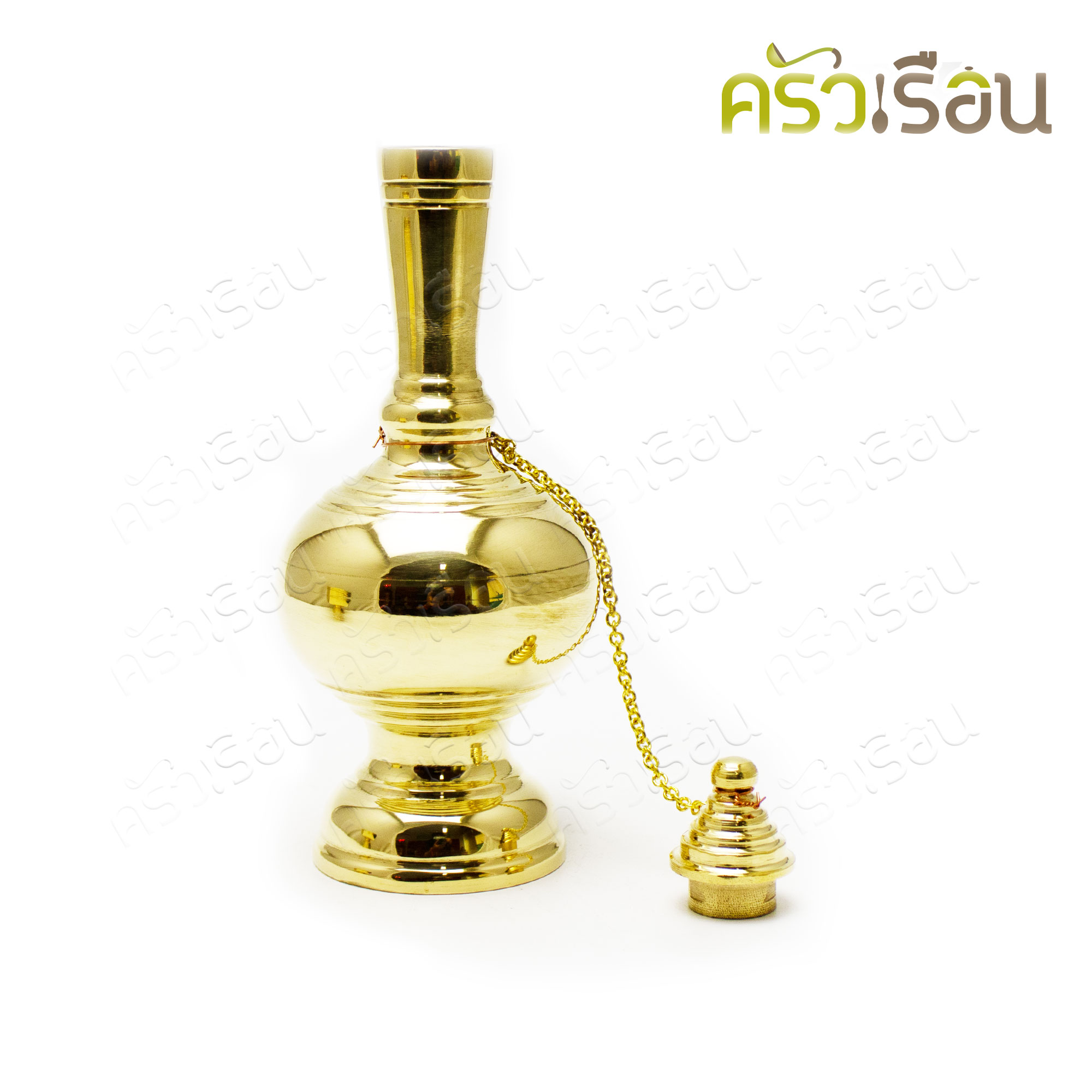 BRASS ชุดกรวดน้ำ ทองเหลือง ใหญ่ 10.5 ซม. (ขนาดถ้วยรอง) ที่กรวดน้ำ