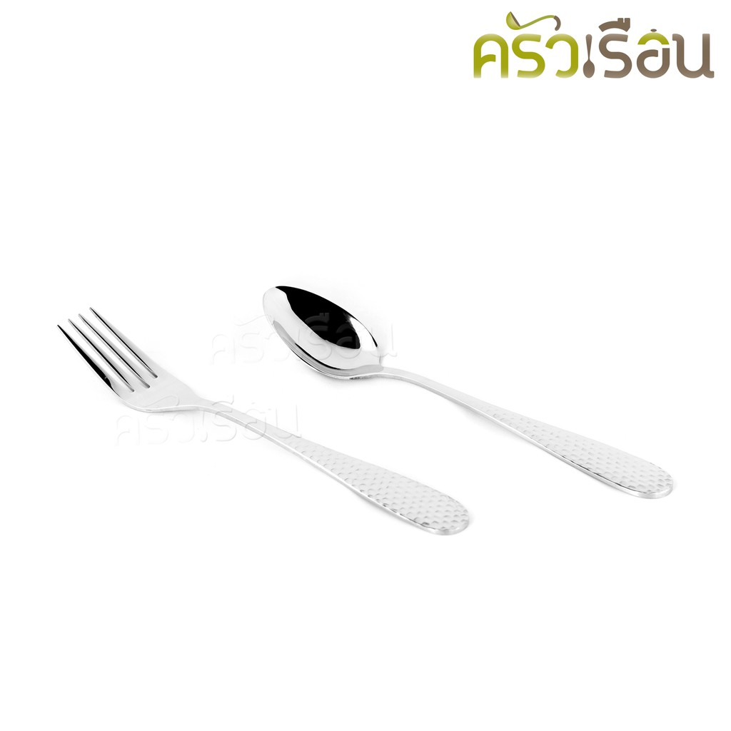 Double Apples ช้อนส้อม สเตนเลส สั้น No.055 18 ซม. 1 คู่