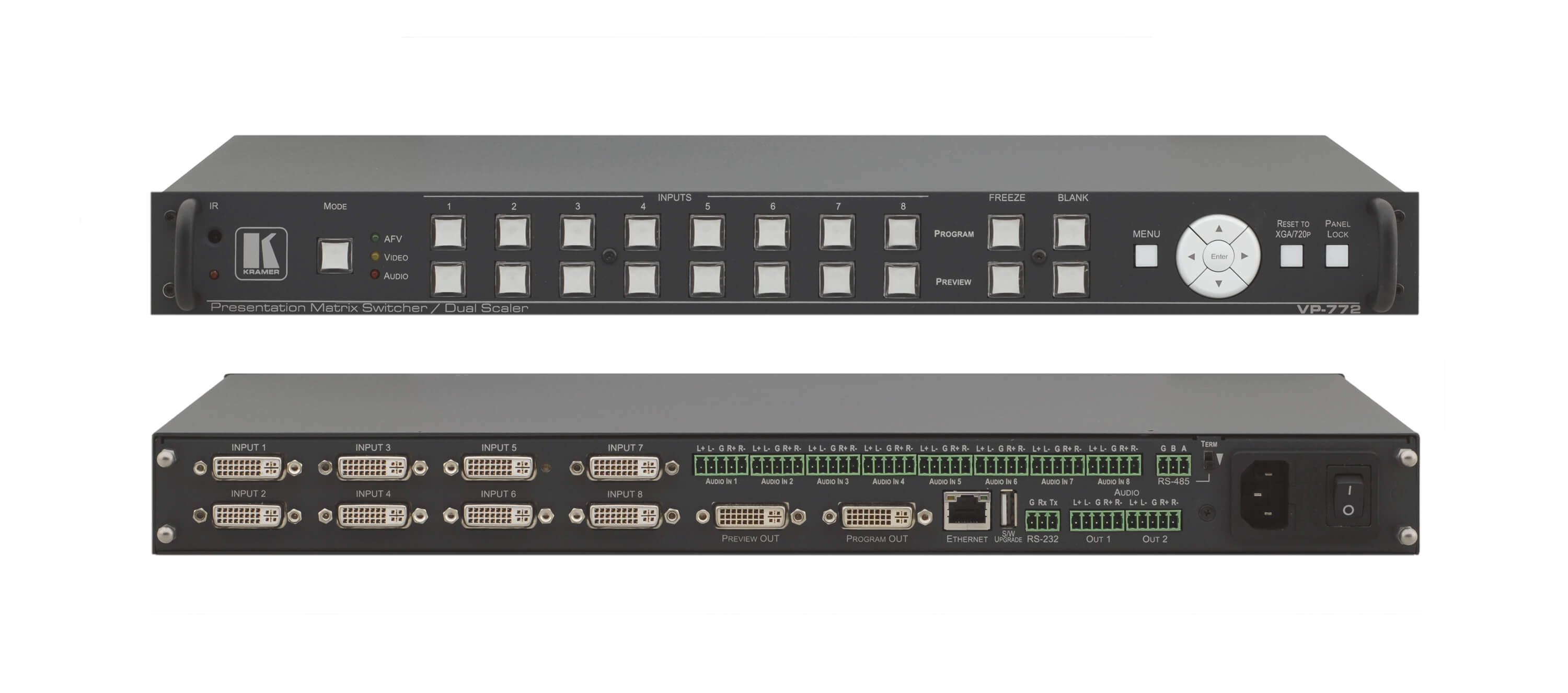 Kramer VP-772 8 Input ProScale Presentation Dual Scaler with FX and 4K Output Option