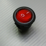 20MM opening round three-legged Illuminated red rocker switch KCD1-105 3 feet 2 files LIGHT